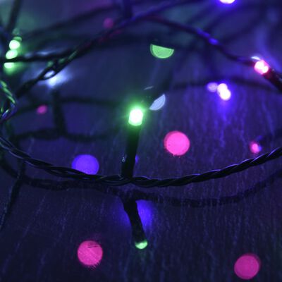 vidaXL Guirlande LED avec 600 LED Multicolore pastel 60 m PVC