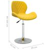 vidaXL Tabouret de bar Jaune moutarde Velours