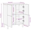 vidaXL Buffet avec stockage Finition Lavage Blanc 60 x 33 x 75 cm