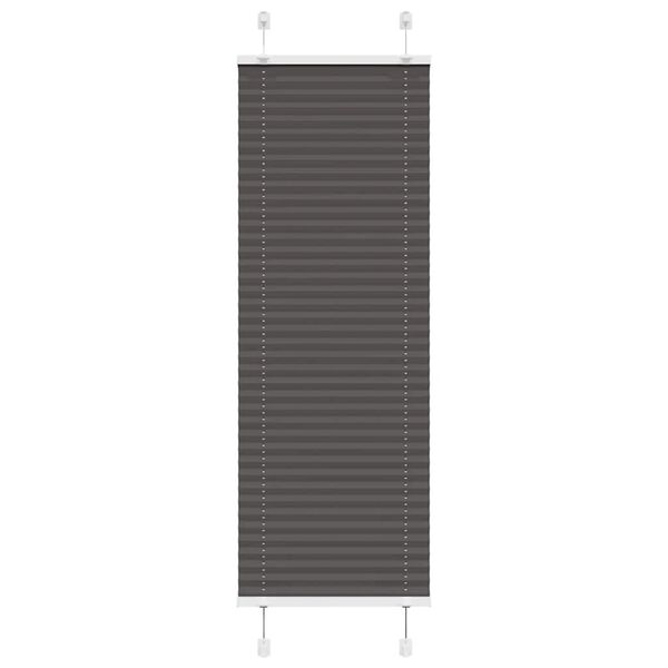 vidaXL Store pliss&eacute; noir 40x150 cm largeur du tissu 39,4 cm polyester