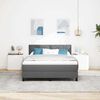 vidaXL Lit &agrave; ressorts avec matelas Gris fonc&eacute; 160 x 200 cm tissu