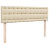 vidaXL Lit ottoman avec matelas cr&egrave;me 140x190 cm tissu