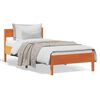 vidaXL Cadre de lit sans matelas cire marron 90x190 cm bois pin massif