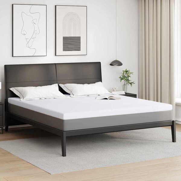 vidaXL Surmatelas Blanc 180 x 200 x 7 cm Tissu Jacquard