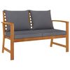 vidaXL Salon de jardin 3 pcs avec coussin Bois d'acacia solide
