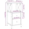 vidaXL Tables de chevet 2 pcs noir 34x35,5x70 cm bois d'ing&eacute;nierie