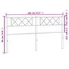 vidaXL T&ecirc;te de lit de remplacement m&eacute;tal noir 200 cm