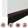 vidaXL Brosses d'&eacute;tanch&eacute;it&eacute; pour porte &agrave; visser 12 pcs Marron 100 cm