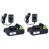 vidaXL Set outils &eacute;lectriques jardin sans fil 2pcs chargeurs/batteries
