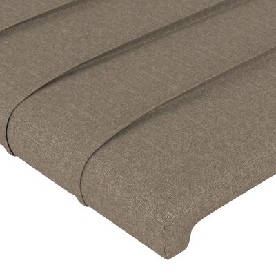 vidaXL Tête de lit à LED Taupe 100x5x118/128 cm Tissu