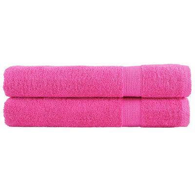 vidaXL Serviettes de qualité supérieure 2 pcs rose 600 g/m² 100% coton