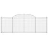 vidaXL Paniers &agrave; gabions arqu&eacute;s 13 pcs 300x30x100/120 cm fer galvanis&eacute;