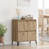 vidaXL Buffet Ch&ecirc;ne artisanal 60 x 35 x 70 cm Bois d'ing&eacute;nierie et fer