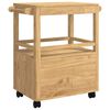 vidaXL Chariot de cuisine FLORO Cire marron 72,5 x 45 x 80 cm