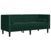 vidaXL Ensemble de canapé Chesterfield et traversins 2 pcs vert foncé