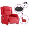 vidaXL Fauteuil de massage inclinable électrique rouge similicuir