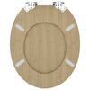 vidaXL Si&egrave;ge de toilette &agrave; fermeture douce Couleur bambou clair