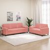 vidaXL Ensemble de canap&eacute;s 2 pcs coussins d&eacute;coratifs et coussins Rose