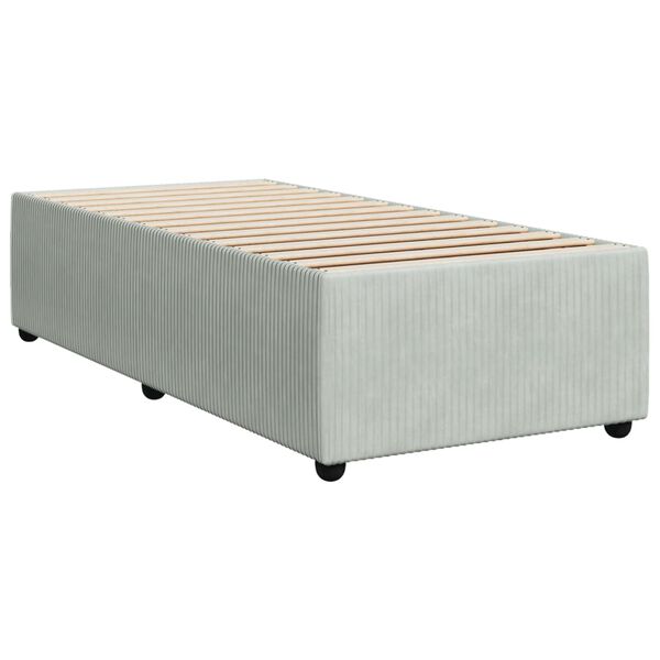 vidaXL Cadre de lit sans matelas gris clair 100x200 cm velours
