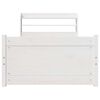 vidaXL Cadre de lit avec t&ecirc;te de lit sans matelas blanc 90x200 cm