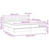 vidaXL Sommier &agrave; lattes de lit et matelas gris clair 200x220cm velours