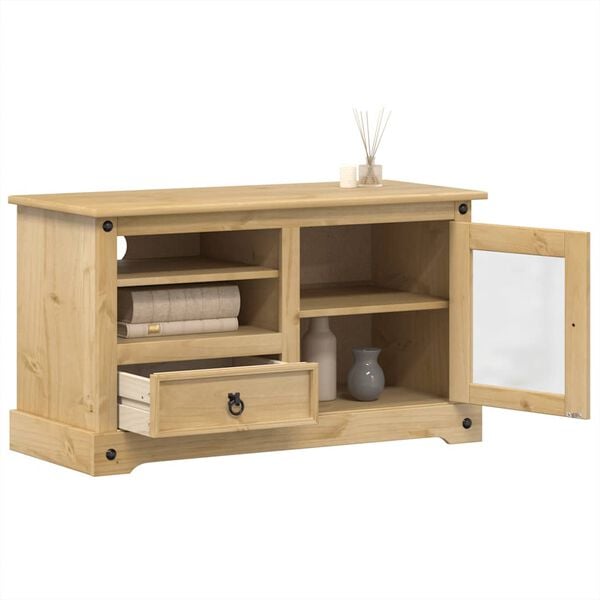 vidaXL Meuble TV Corona 100x45x58 cm bois de pin massif