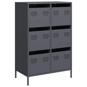 vidaXL Buffet haut anthracite 68x39x101,5 cm acier