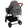 vidaXL Poussette pour bébé 2-en-1 Gris clair et noir Acier