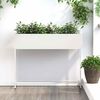 vidaXL Bac de jardin sur&eacute;lev&eacute; Blanc 100 x 26 x 82 cm Acier
