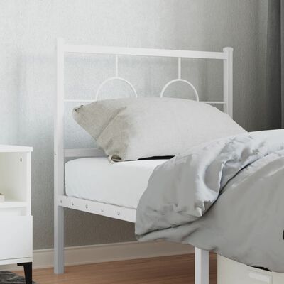 vidaXL Tête de lit métal blanc 75 cm