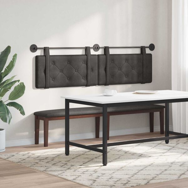 vidaXL T&ecirc;te de lit suspendue Noir 190 x 55 x 5 cm PU antique