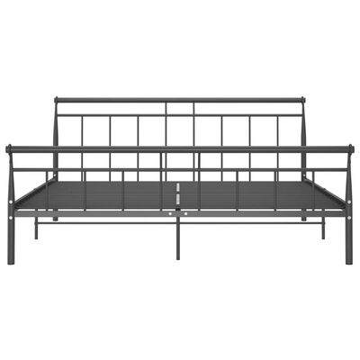 vidaXL Cadre de lit sans matelas noir métal 200x200 cm