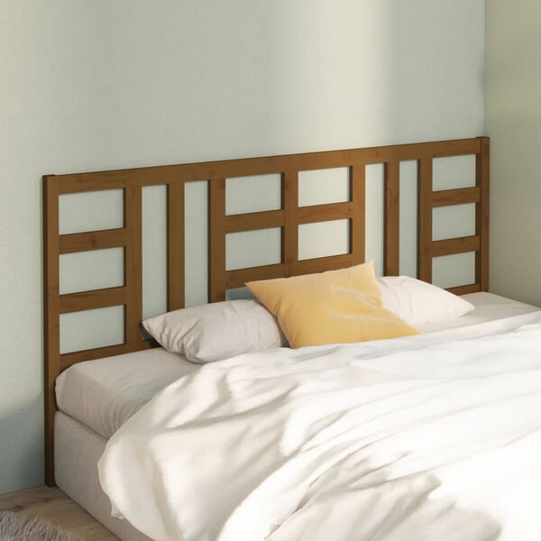 vidaXL T&ecirc;te de lit Marron miel 206x4x100 cm Bois massif de pin
