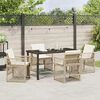vidaXL Ensemble de salle &agrave; manger pour jardin 5 pcs Beige polyrotin