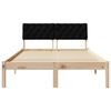 vidaXL Cadre de lit Marron et noir 120 x 190 cm Bois massif en pin
