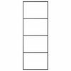 vidaXL Porte coulissante Verre ESG d&eacute;poli et aluminium 76x205 cm Noir