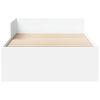 vidaXL Cadre de lit sans matelas blanc 90x200 cm bois d'ing&eacute;nierie