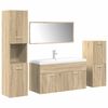 vidaXL Ensemble de meubles de salle de bain 5 pcs ch&ecirc;ne sonoma