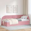 vidaXL Cadre de lit d'angle Rose 90 cm x 190 cm Velours