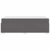vidaXL Cadre de lit avec matelas Gris 100 x 200 cm tissu