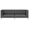 vidaXL Lit avec matelas et USB Gris fonc&eacute; Tissu 90x200 cm