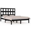 vidaXL Cadre de lit sans matelas noir 180x200 cm bois massif