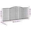 vidaXL Paniers &agrave; gabions arqu&eacute;s 7 pcs 400x30x160/180 cm Fer galvanis&eacute;