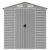 vidaXL Abri de jardin gris clair 191 x 810 x 198 cm en acier galvanis&eacute;