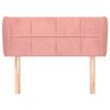 vidaXL T&ecirc;te de lit avec oreilles Rose 93x23x78/88 cm Velours