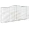 vidaXL Panier de gabions arqu&eacute; 400x50x180/200 cm Fer galvanis&eacute;