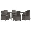 vidaXL Ensemble de salle &agrave; manger pour jardin 7 pc Gris clair PP