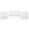 vidaXL Salon de jardin 6 pcs Blanc Bois de pin massif