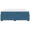 vidaXL Cadre de lit avec matelas Bleu fonc&eacute; 180 x 200 cm tissu