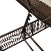 vidaXL Chaise longue avec coussin marron r&eacute;sine tress&eacute;e